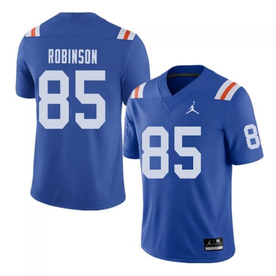 Men's Florida Gators #85 James Robinson NCAA Jordan Brand Royal Throwback Alternate Authentic Stitched College Football Jersey ONJ1862FC